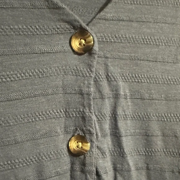 Sonoma Navy Button-Front Tiered Midi Dress - Picture 3 of 11